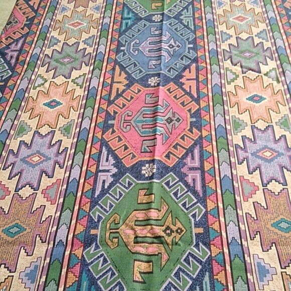 Mill Creek Fabrics " Native Rituals"  Southwestern Red Scotchguard  Co… - Picture 2 of 8